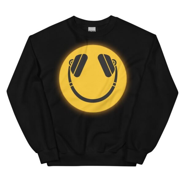 Smiley Face DJ Headphones Sweatshirt - Image 5