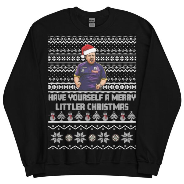 Luke Littler Christmas Jumper – Funny Luke “The Nuke” Darts Xmas Jumper - Image 4