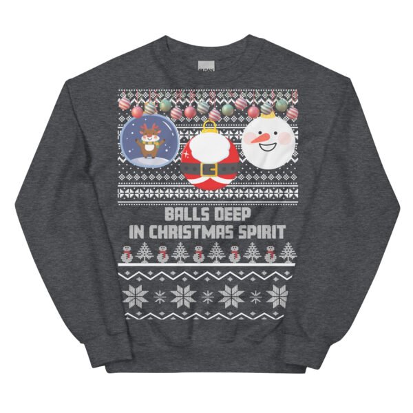 Balls Deep In Christmas Spirit Christmas Jumper - Image 7