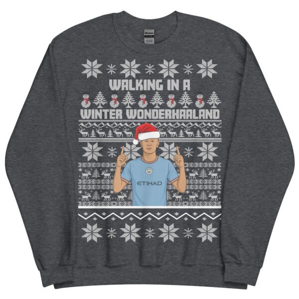 Erling Haaland Christmas Jumper Walking in a Winter Wonderhaaland - Image 8