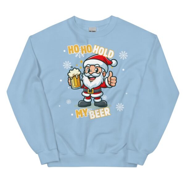 Ho Ho Hold My Beer Santa Christmas Jumper Sweatshirt - Image 6