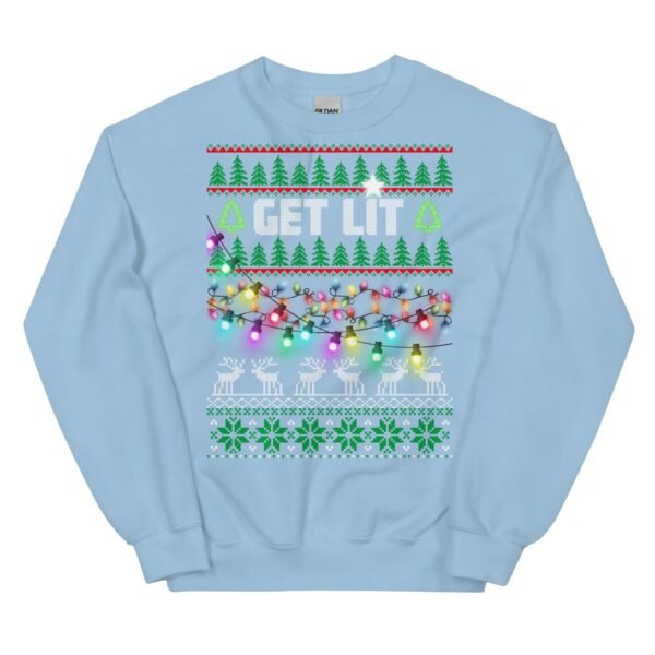 Get Lit Christmas Jumper Funny Festive Sweatshirt - Image 7