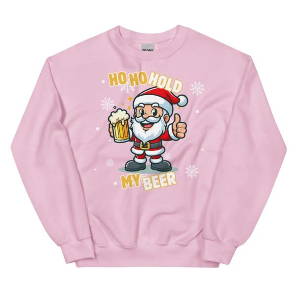 Ho Ho Hold My Beer Santa Christmas Jumper Sweatshirt - Image 8