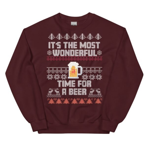 The Most Wonderful Time For A Beer Christmas Jumper Sweatshirt - Image 3