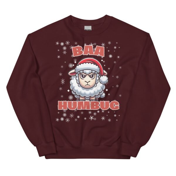 Baa Humbug Christmas Jumper Day Funny Christmas Sweatshirt - Image 3