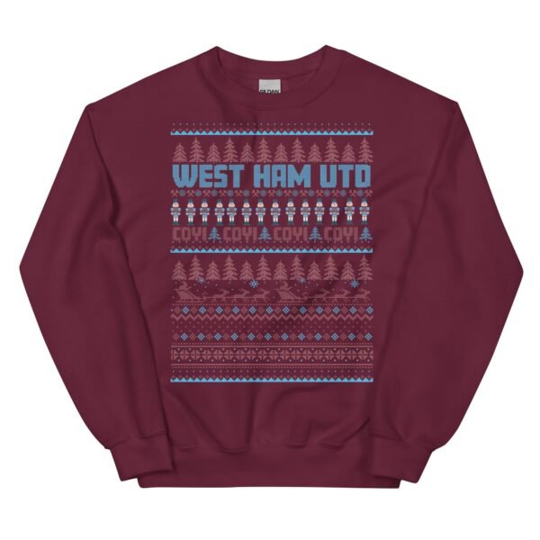 West Ham Christmas Jumper Fun Hammers Christmas Top - Image 8