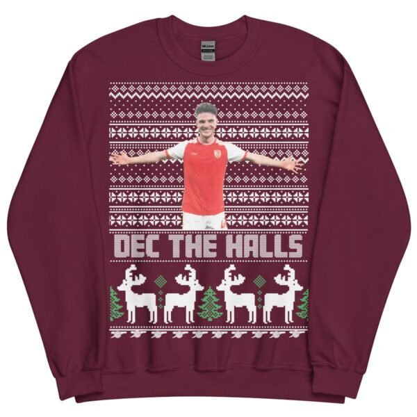 Declan Rice Christmas Jumper Dec The Halls Arsenal - Image 6