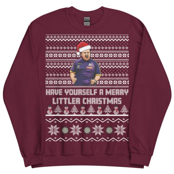 Luke Littler Christmas Jumper – Funny Luke “The Nuke” Darts Xmas Jumper - Image 6