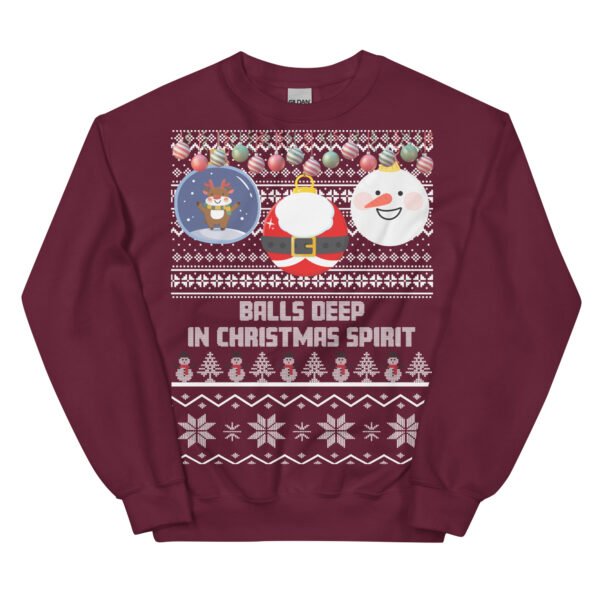 Balls Deep In Christmas Spirit Christmas Jumper - Image 6