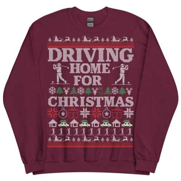 Golf Christmas Jumper Funny Driving Home For Christmas - Image 6