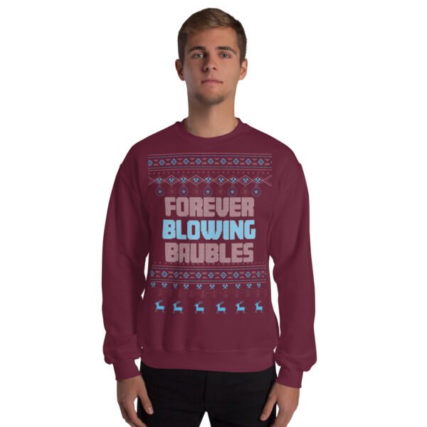 Forever Blowing Baubles West Ham Christmas Jumper Sweatshirt - Image 3