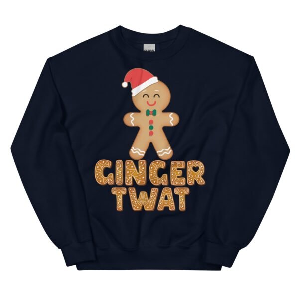 Ginger Twat Christmas Jumper Sweatshirt Gingerbread Man - Image 3
