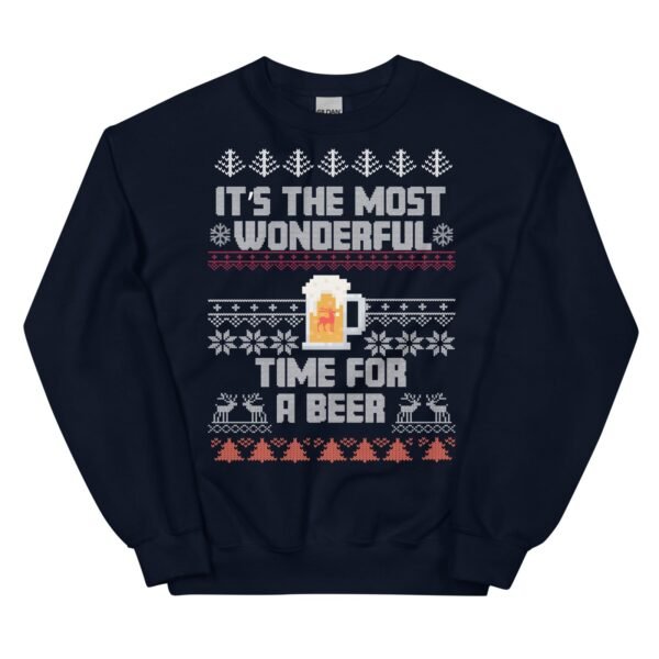 The Most Wonderful Time For A Beer Christmas Jumper Sweatshirt - Image 2
