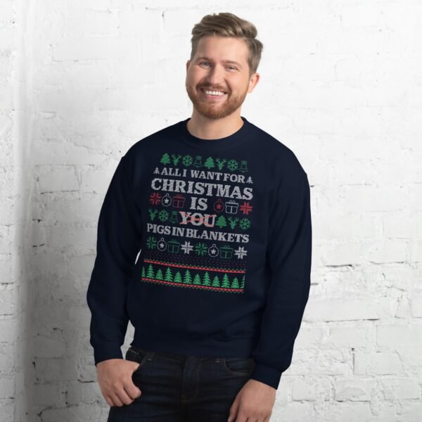 All I Want For Christmas Is Pigs In Blankets Christmas Jumper - Image 3