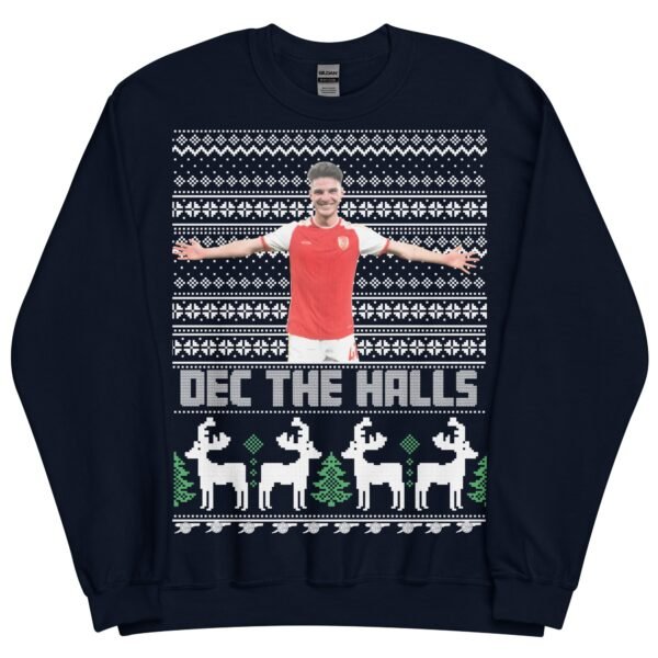 Declan Rice Christmas Jumper Dec The Halls Arsenal - Image 5