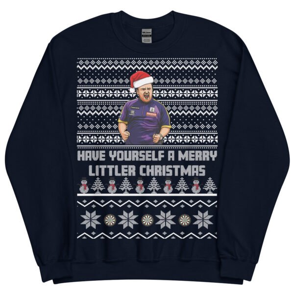 Luke Littler Christmas Jumper – Funny Luke “The Nuke” Darts Xmas Jumper - Image 5