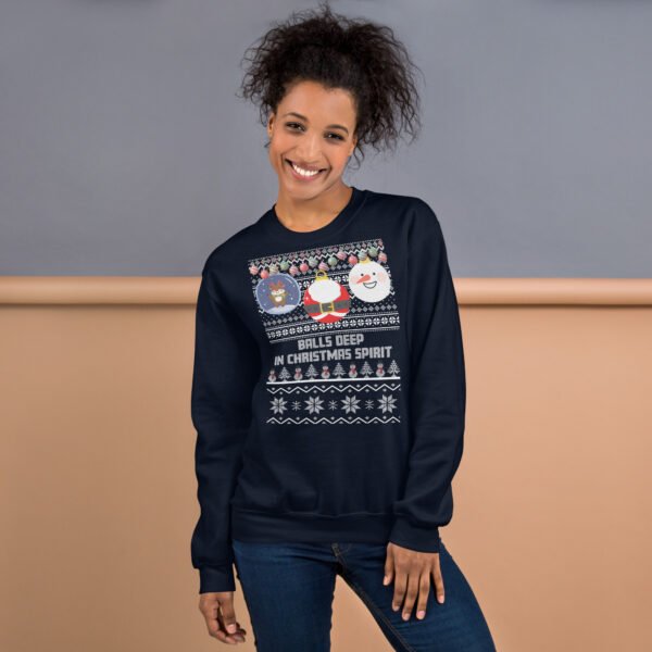 Balls Deep In Christmas Spirit Christmas Jumper - Image 3