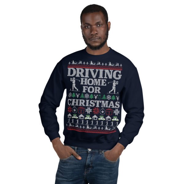 Golf Christmas Jumper Funny Driving Home For Christmas - Image 3