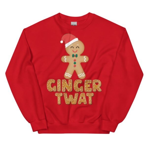 Ginger Twat Christmas Jumper Sweatshirt Gingerbread Man