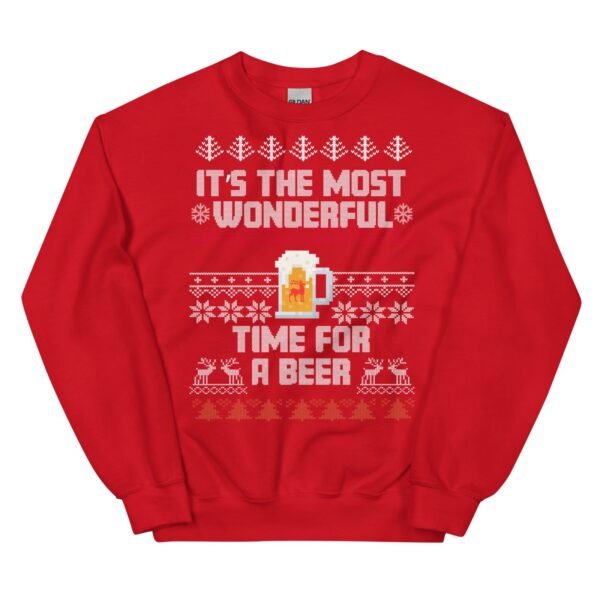The Most Wonderful Time For A Beer Christmas Jumper Sweatshirt - Image 4