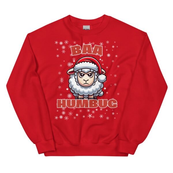 Baa Humbug Christmas Jumper Day Funny Christmas Sweatshirt - Image 4