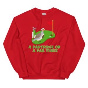 Funny Golf Christmas Jumper Day Sweatshirt Partridge Par 3
