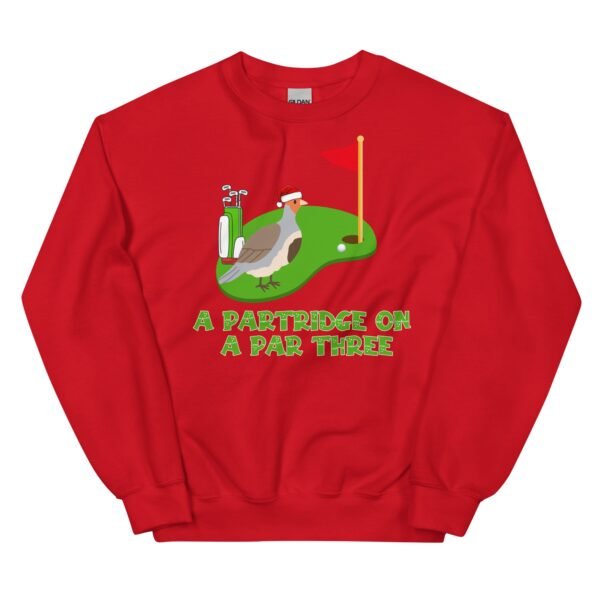 Funny Golf Christmas Jumper Day Sweatshirt Partridge Par 3