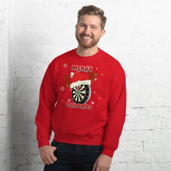 Merry Dartsmas Christmas Jumper Darts Sweatshirt - Image 2