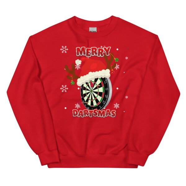 Merry Dartsmas Christmas Jumper Darts Sweatshirt - Image 6