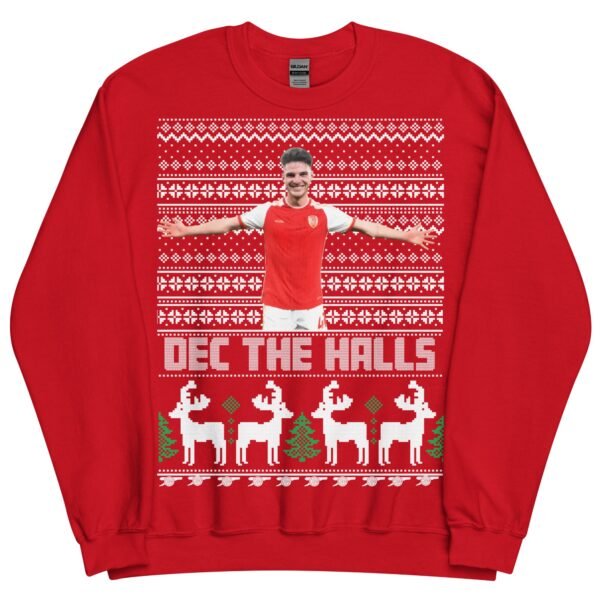Declan Rice Christmas Jumper Dec The Halls Arsenal