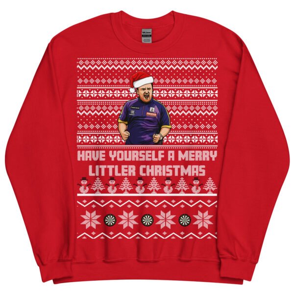 Luke Littler Christmas Jumper – Funny Luke “The Nuke” Darts Xmas Jumper - Image 7
