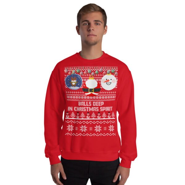 Balls Deep In Christmas Spirit Christmas Jumper - Image 2