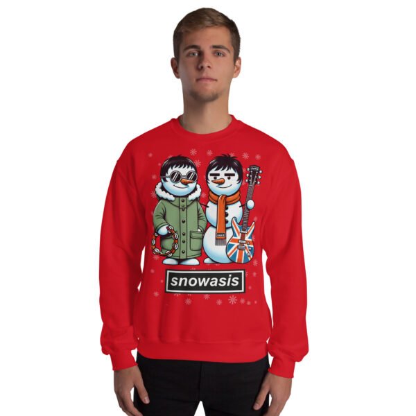 Snowasis Oasis Christmas Jumper Liam & Noel Gallagher Snowmen - Image 2