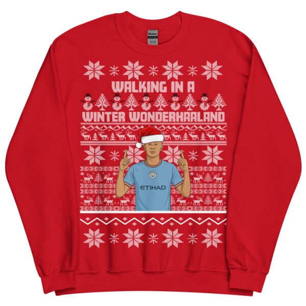 Erling Haaland Christmas Jumper Walking in a Winter Wonderhaaland - Image 7