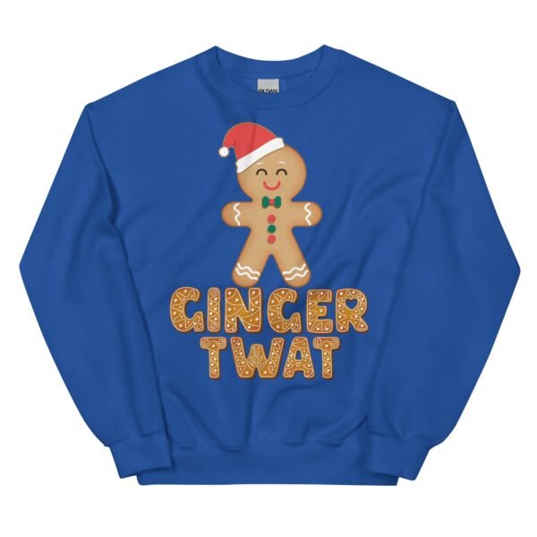 Ginger Twat Christmas Jumper Sweatshirt Gingerbread Man - Image 5