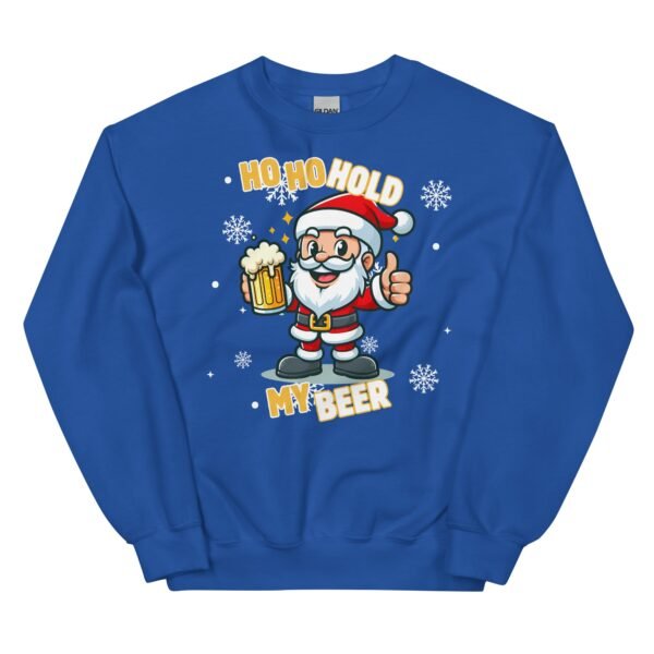 Ho Ho Hold My Beer Santa Christmas Jumper Sweatshirt - Image 5