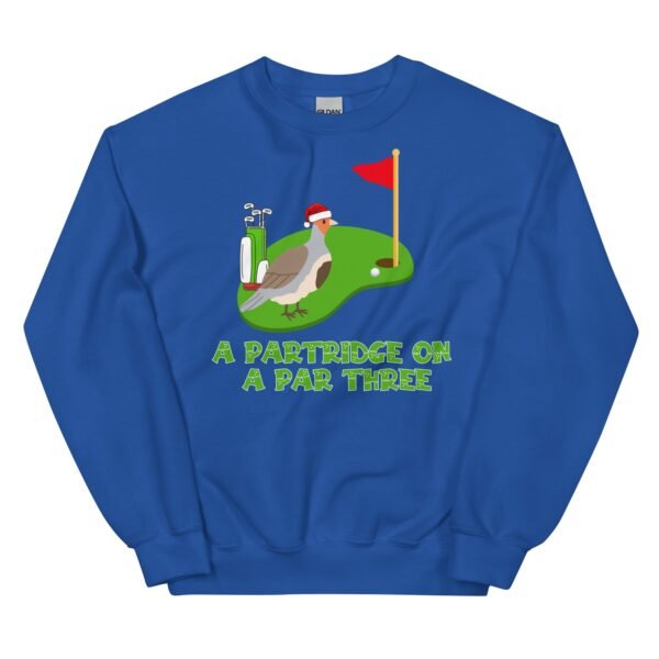 Funny Golf Christmas Jumper Day Sweatshirt Partridge Par 3 - Image 5