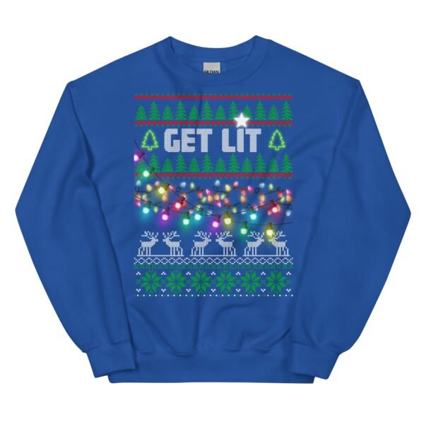 Get Lit Christmas Jumper Funny Festive Sweatshirt - Image 6