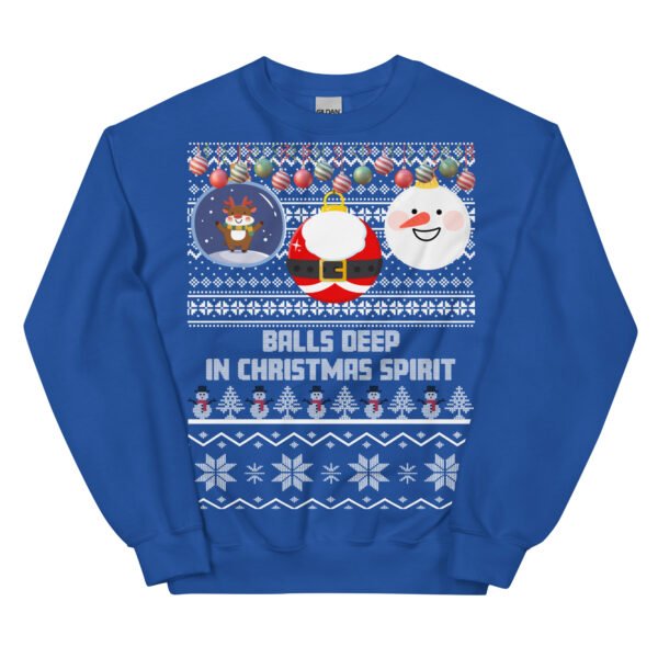 Balls Deep In Christmas Spirit Christmas Jumper - Image 8