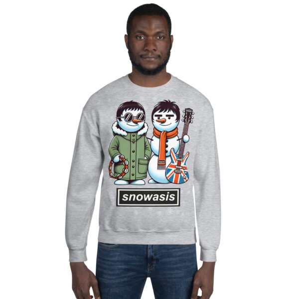 Snowasis Oasis Christmas Jumper Liam & Noel Gallagher Snowmen - Image 4