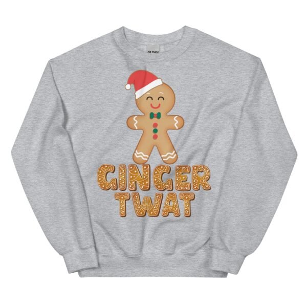 Ginger Twat Christmas Jumper Sweatshirt Gingerbread Man - Image 7