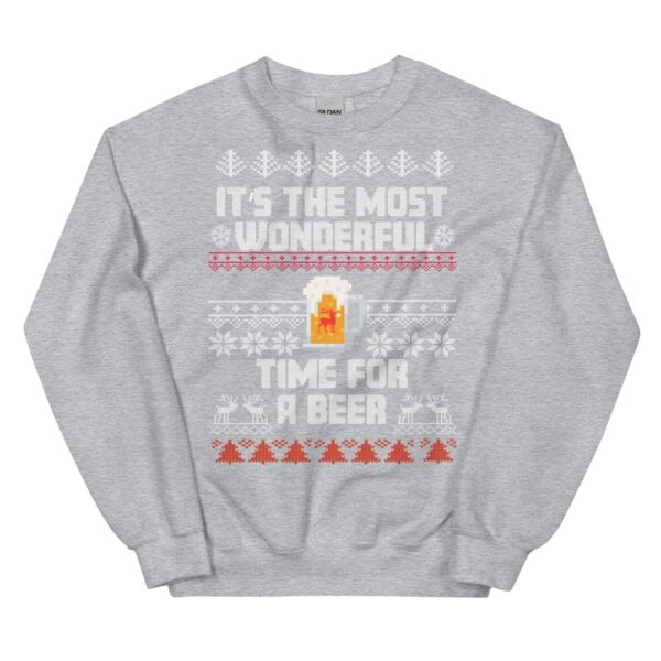 The Most Wonderful Time For A Beer Christmas Jumper Sweatshirt - Image 7