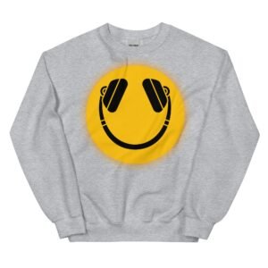 Smiley Face DJ Headphones Sweatshirt