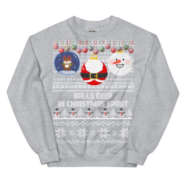Balls Deep In Christmas Spirit Christmas Jumper - Image 10