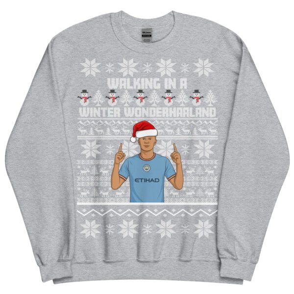 Erling Haaland Christmas Jumper Walking in a Winter Wonderhaaland - Image 11