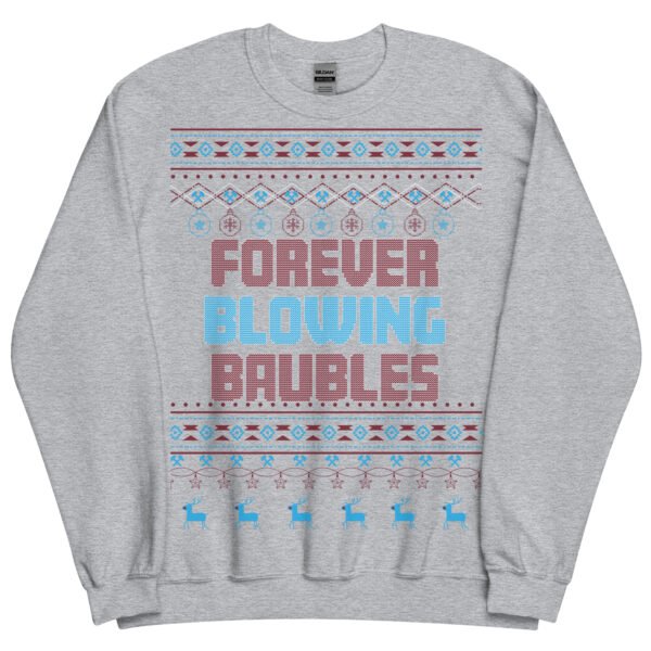 Forever Blowing Baubles West Ham Christmas Jumper Sweatshirt - Image 6