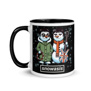 Snowasis Christmas Mug Oasis Liam & Noel Gallagher Snowman