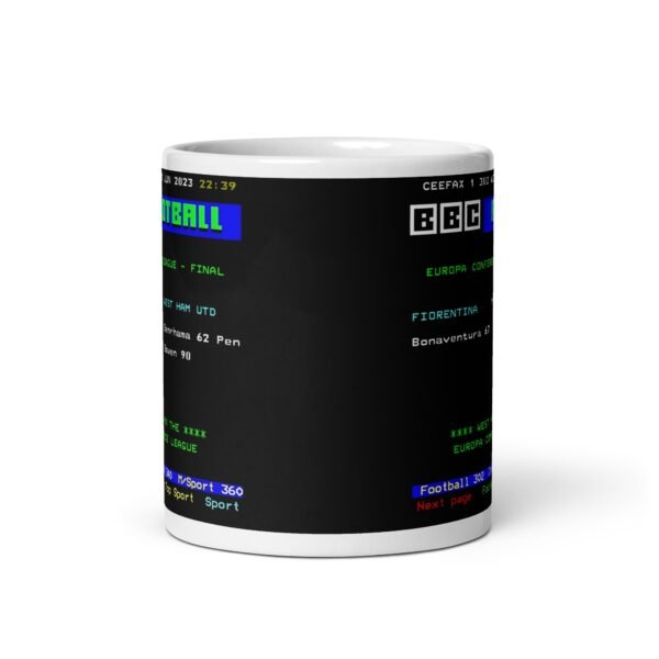 West Ham Europa Conference League Ceefax Teletext Mug - Image 4