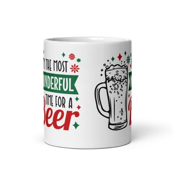 Funny Christmas Mug For Men It’s The Most Wonderful Time For Beer - Image 3