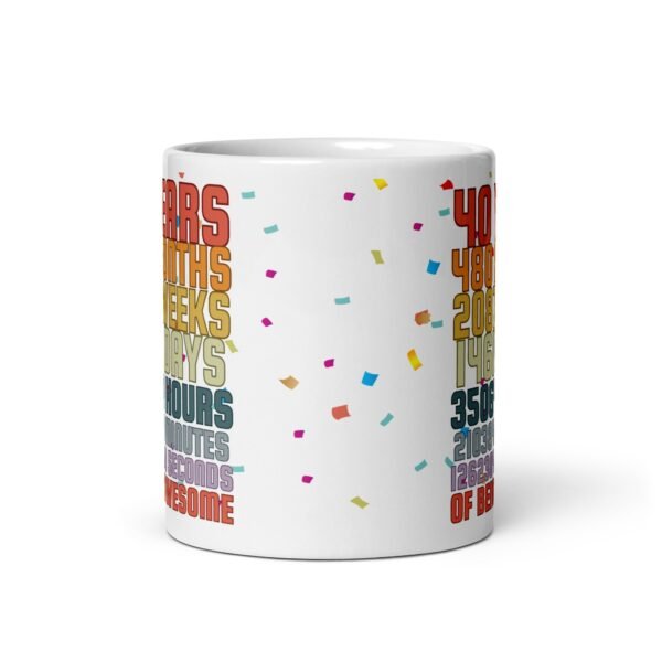 40th Birthday Mug Gift 40 Years Of Being Awesome Mug - Image 3